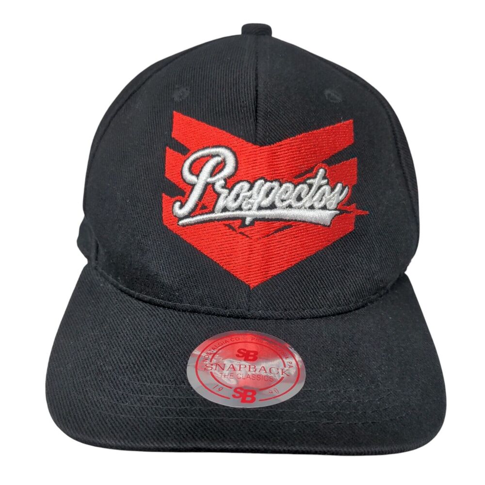 Prospectos Snapback Hat Black One Size Adjustable Embroidered 6 Panel